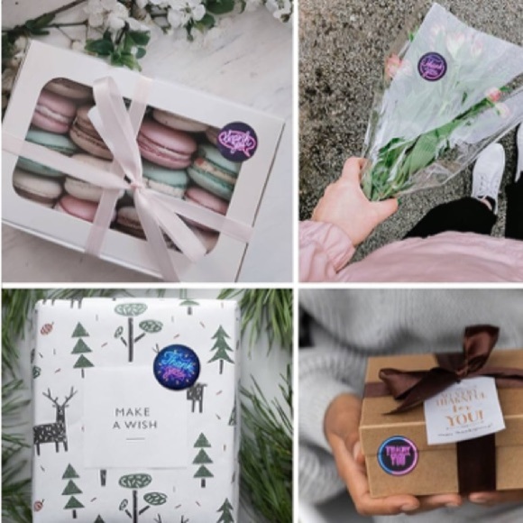 Thank You Sticker Labels 500 labels on roll. 1” Round NWT 4 Floral designs - Picture 4 of 6